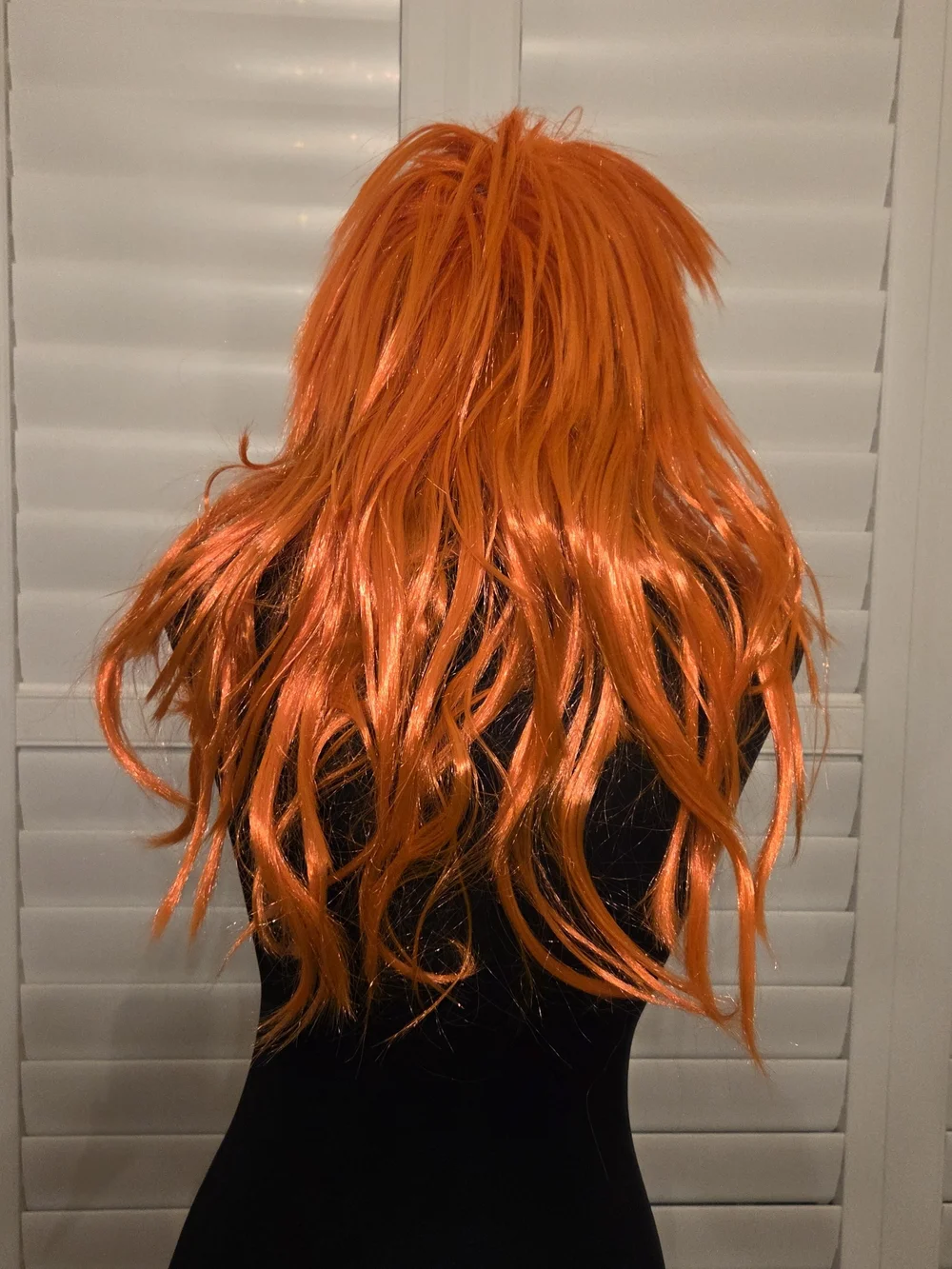Vibrant Long Orange Women's Wig - Stylish Synthetic Hair